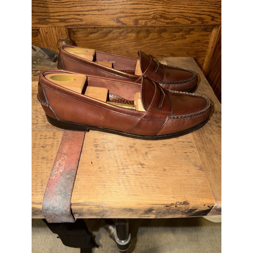 Heartland Leather Penny Loafer Men's‎ 13 Shoes Burgundy EUC